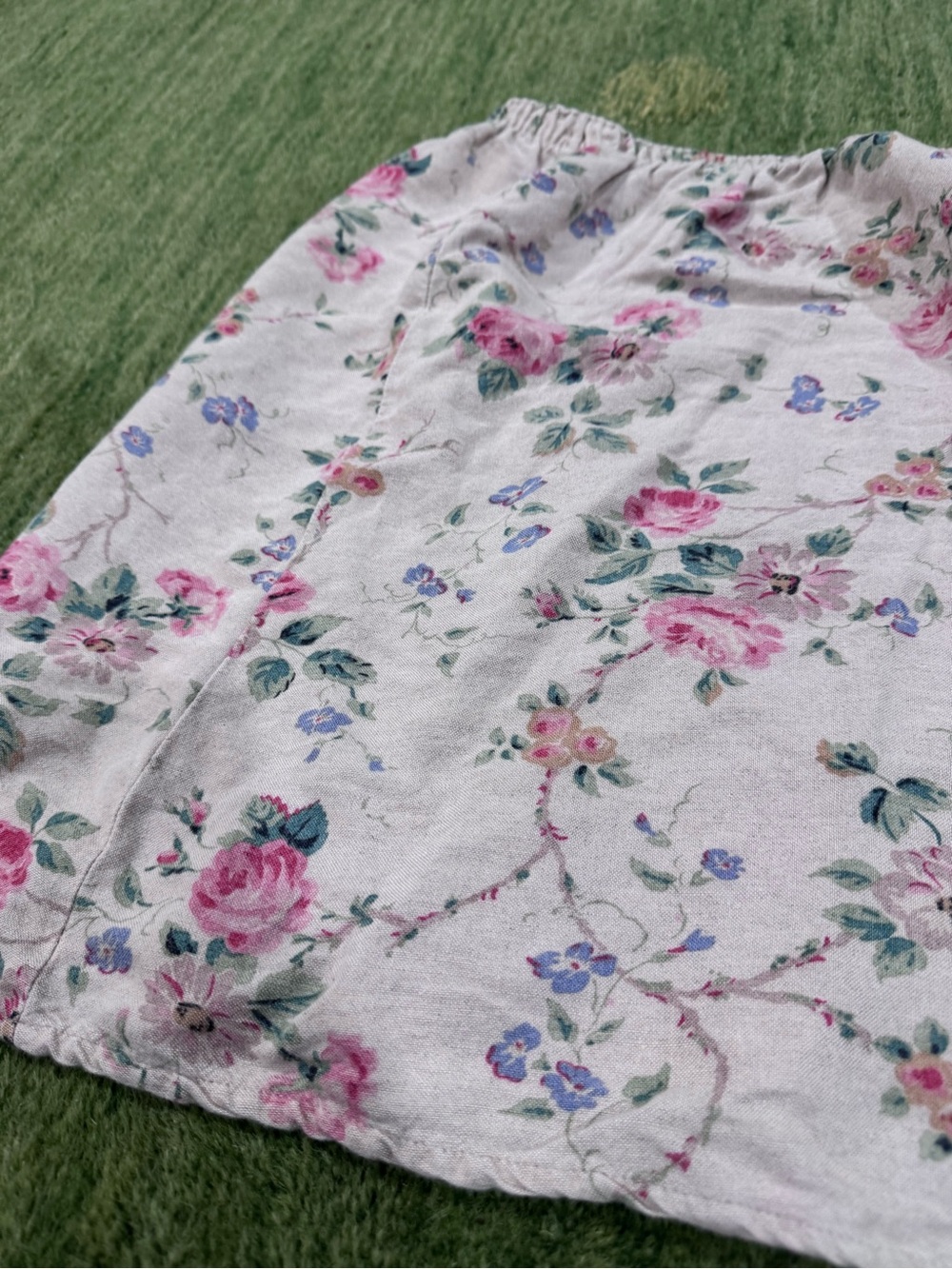 VTG 90s Laura Ashley Floral Linen Blend Midi Skirt Sz 6 Cottagecore Romantic Luv - Picture 10 of 10